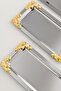 Molisi Silver 3-Piece Gold Ornament Detailed Boat-Shaped Coffee Presentation Tray Serving Tea Tray Decorative Tray - 3