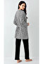 Women, Black, with Robe, (with Sleep Socks as a Gift), 3-Piece Pajama Set - 4