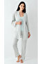 Women, Nile, with Dressing Gown, (with Sleep Socks as a Gift), 3-Piece Pajama Set - 4