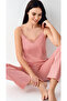 Women'S, Retro Pink, with Robe, (Sleep Socks Gift), 3-Piece Pajama Set - 3