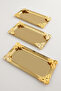 Foldosi Gold 3-Piece Gold Ornament Detailed Boat-Shaped Coffee Presentation Tray Serving Tea Tray Decorative Tray - 5
