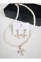 Pearl Necklace Earrings Evening Dress Valentine's Mother's Day Bridal Pearl Set - 2