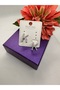 Silver Color Three-Dimensional Letter K Steel Earrings with Zircon Stone