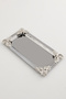 Foldosi Silver Silver Ornament Detailed Boat-Shaped Coffee Presentation Tray Serving Tea Tray Decorative Tray - 5