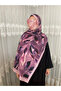 Patterned Bamboo Scarf-Pink