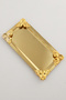 Foldosi Gold Gold Ornament Detailed Kayak Coffee Presentation Tray Serving Tea Tray Decorative Tray - 5