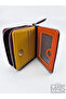 Purple&Mustard&Orange Faux Leather Wallet with Card Holder - 7