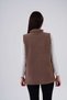 Women's Mink Mock Neck Zippered Fleece Vest - 3