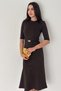 Women's Belted Midi Dress – Belted Elegance - 4