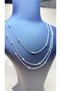 Women's Steel 3-Row Ball Bead Model Necklace – Stainless Steel Stylish and Elegant Everyday Necklace - 4