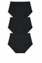 3-Pack Stitch-Free Laser Cut High Waist Black Panties