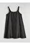 Rmz Farkiyla Gray U-Neck Strap Mini Jean Dress with Stones
