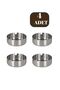 Ashtray Metal Ashtray Stainless Steel 4-Piece Ash Tray Ashtray Set - 2