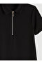 Lcwaikiki Classic Black Polo Neck Soft Touch Dress - 2