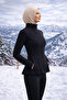 Peplum Cut Hijab Sports Jacket – Zippered & Finger-Looped - 4