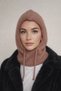 Balaklava Angora Light Brown Woolen Beanie Headgear with Neck Collar Thick - Lace-Up Hat Balaclava