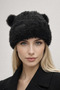 Black Teddy Bear Hat Female Bear - Winter Beanie with Ears Animal Figure