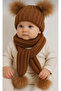 Brown Scarf & Beanie Set