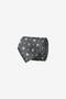Men's Black-Grey Patterned Tie