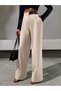 Women's Half-Waisted Palazzo Fabric Pants - 4