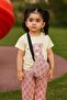 HPL Pink Pouch Girl Pant Top Set with Sling Bag - 5