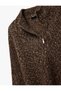 Long Sleeve Patterned Half Zipper Knitwear Sweater - 3
