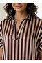 Night Dress Short Sleeve Striped - 4