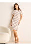 Printed Sleepshirt with Short Sleeves - 2