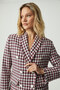 Meran women's wool blend pink coat with button detail and long sleeves - 2