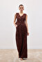 Jacquard Loose Trousers - Brown - 3