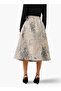 Midi A-line Skirt with Zip Closure - 4