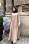 Modal Fabric A-Line Dress Beige