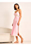 Night Dress Sleeveless with Lace and Embellished Straps - 2