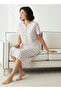 Printed Sleepshirt with Short Sleeves - 2