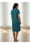 Printed Sleepshirt with Short Sleeves - 3