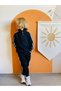 Boys / Girls Striped Detail Tracksuit Sets with Mock Neck Sweatshirts - 6