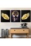 African Woman Gold Wing 3 Piece Canvas - Canvas Painting