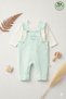 Little Bee Salopet Set Premium Organic Cotton Bee Patterned Daily Baby Romper Set - 5