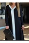 V-Neck Striped Detailed Dress - 6
