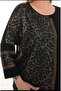 Plus Size 4/3 Sleeve with Stone Detail on the Sleeves - 3