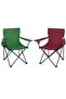 Set of 2 Folding Camping Chairs – Lightweight Portable Outdoor Chairs with Armrest & Carry Bag