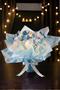 Blue-White Butterfly Bouquet with Led Lights – 25 Butterflies & 90 cm Large Plush Bear |   Special for Valentine's Day - 3