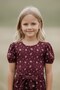 Girls' Brown Ruffle Sleeve Belted Floral Print Romper - Girls' Romper - 3