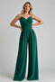 Women's Double-Breasted Collar Imported Crepe Fabric Jumpsuit - 3