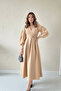 Women's Belted Dress with Rose Detail