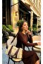 Women's Nubuck Look Shoulder Bag - 2