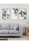 Black and White Flower 3 Piece Wooden Framed Painting Act
