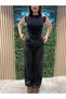 Women's Black Relaxed Fit Fabric Trousers Mel4 - 5