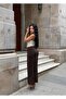 Women's Bitter Brown Gathered Maxi Skirt Yel221701 - 2