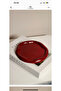 Bulut Model 2-Piece Burgundy Decorative Jewelry and Presentation Plate - 3